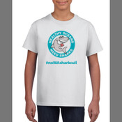 Kids Sharkie white tee # on front only